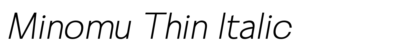 Minomu Thin Italic